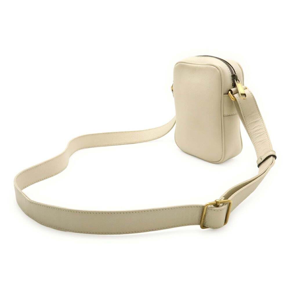 GUCCI White Leather Pochette Shoulder Bag - Picture 3 of 9
